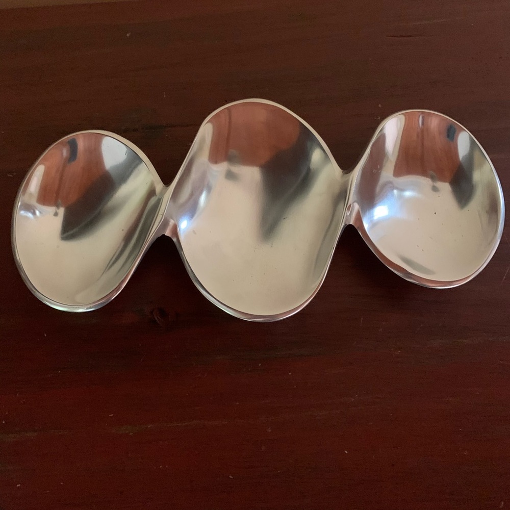 Silver Metal Divided Dish